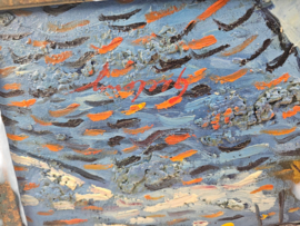 Reproductie Vincent van Gogh - 'Terras 'Place du Forum' - olieverf op doek - gesigneerd