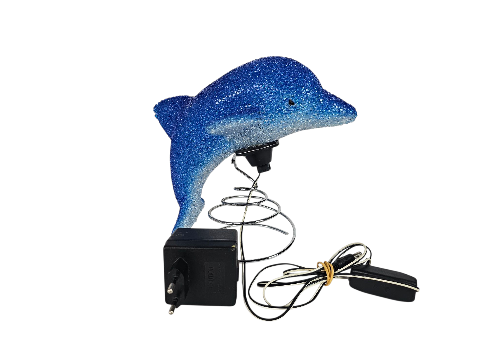 Dolfijn lamp - tafellamp - rubber - metaal - 90's
