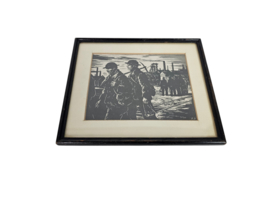 Houtgravure - Ferdinand Dubreuil - gesigneerd - Frankrijk - 1e helft 20e eeuw
