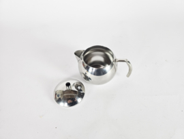 Tracanzan Alfa - 'Pallina' - Inox 18/10 - thee/koffiekannetje - Made in Italy - chroom - 60's