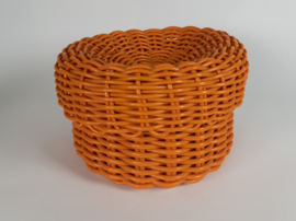 Vintage regaline - wicker - kunststof - opbergmand - 70's