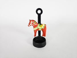 Dala Horse -  design  Grannas A. Olsson - Zweden - waxinelichthouder -  metaal - 3e kwart 20e eeuw