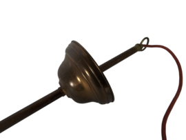 Vintage hanglamp - biljartlamp - opaline - messing - 1960's