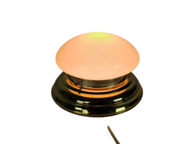 Dutch design - Giso Gispen - model Lauritsen -  plafonnière - opaalglas - messing - 2000