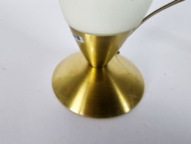 R.S.- Leuchten - tafellamp - kelklamp - melkglas - messing - 80's