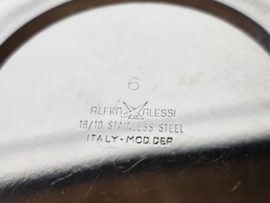 Alessi - Alfra Alessi - 2 x suikerpotje - Etorre Alessi - rvs - Italie - 3e kwart 20e eeuw