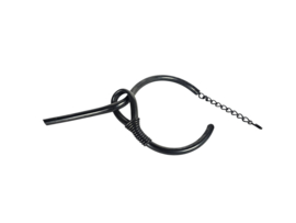 Anne Marie Beretta - ketting - gepatineerd gerold metaal - minimalistisch -  gesigneerd - post modern -  Parijs - 80's