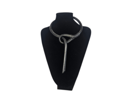 Anne Marie Beretta - ketting - gepatineerd gerold metaal - minimalistisch -  gesigneerd - post modern -  Parijs - 80's