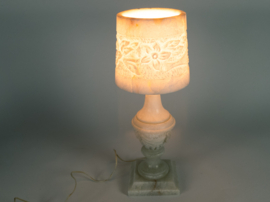 Albast - natuursteen - tafellamp - Spanje - tafellamp - 90's