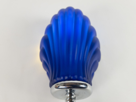 Happy Light - Holland - schelplamp - wandlamp - geperst glas - chroom - 1990's