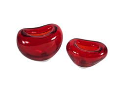 Deru design International - 2 x hartvormige vazen - Duitsland - 80s