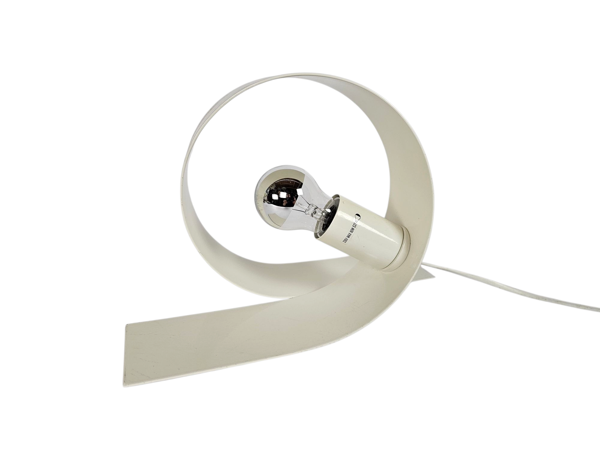 Massive -  Made in Belgium - Looping lamp - tafellamp - wit gelakt - 90's