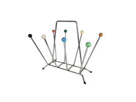 Lectuurbak Charles And Ray Eames stijl -  Atomic -  chroom - hout -  Sputnik - 80's