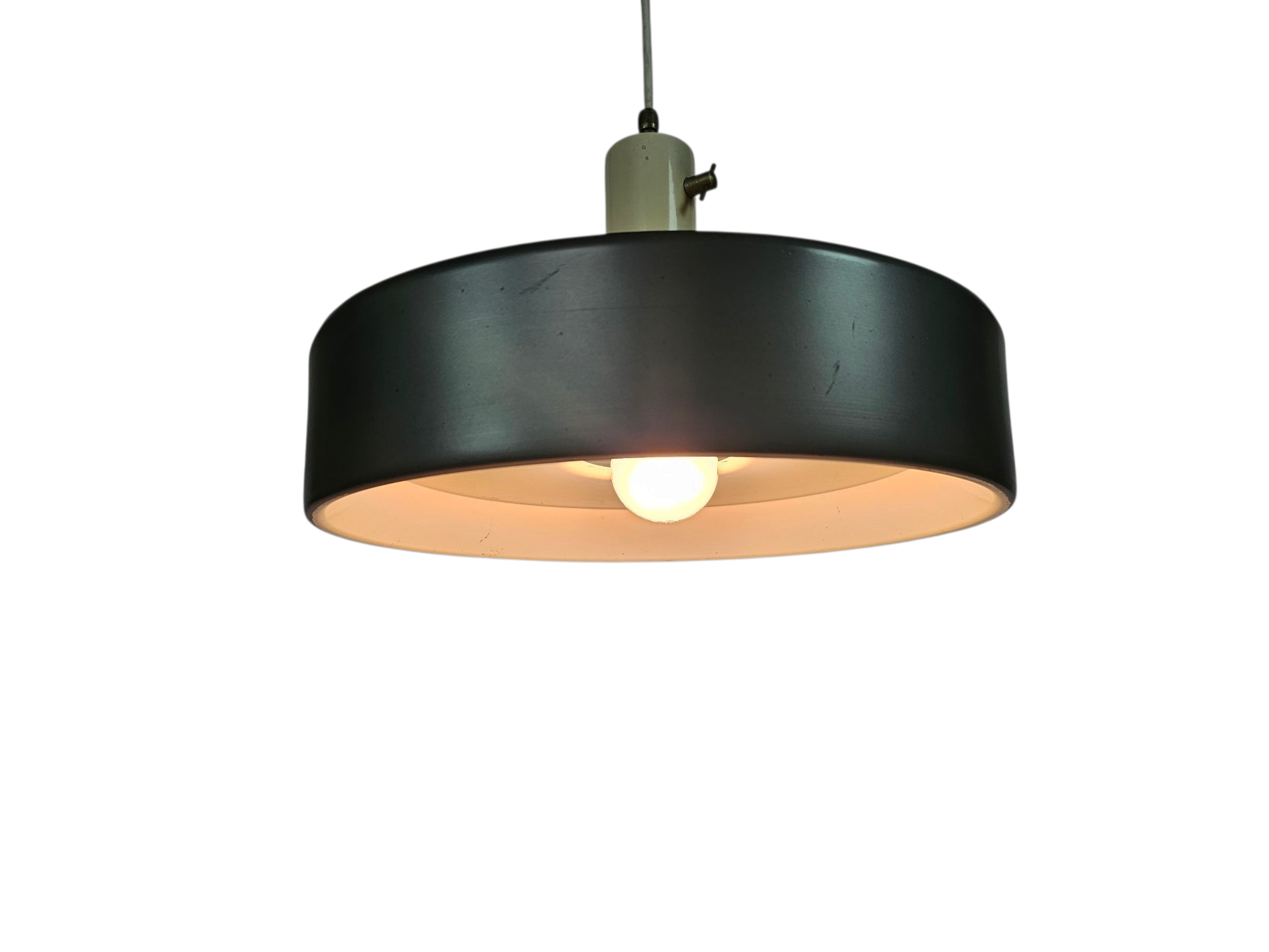 Anvia Almelo - J. Hoogervorst - "model 4017"  - Ufo hanglamp -  antraciet - Dutch design - 60's