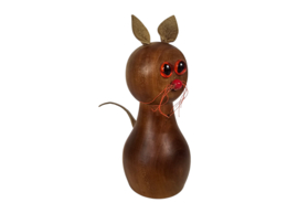 Denemarken - teak - Kat -  Cat Figurin - 3e kwart 20e eeuw
