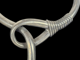 Anne Marie Beretta - ketting - gepatineerd gerold metaal - minimalistisch -  gesigneerd - post modern -  Parijs - 80's