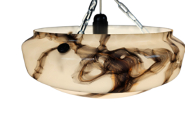 Art Deco - gemarmerd glas - schaallamp - 2e kwart 20e eeuw