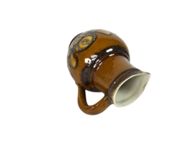 Strehla keramik - Vintage  oorvaas - Strehla GDR  -   fat lava  - geel - 60's