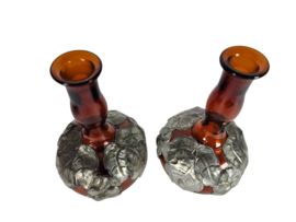 Verreries Doyen - Art Deco - glas - tin - karaffen - (set) 2 - 1920-1950