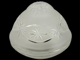 Gispen stijl - geslepen en gegraveerd glas - messing - Holland - 2e kwart 20e eeuw