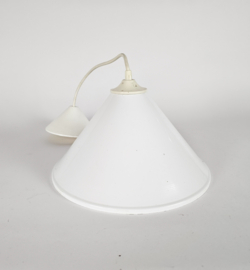 Ikea - hanglamp -  emaille - wit - metaal - 80's