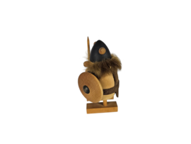Vintage - Noorman - Viking - Ljung Souvenir - Lilla Skyrup - hout - Zweden - 3e kwart 20e eeuw