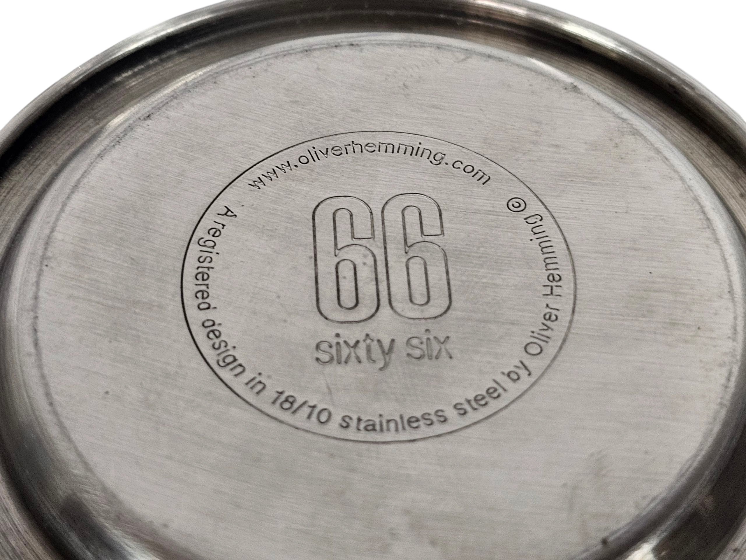 Oliver Hemming design - Sixty six (66) 18/10 stainless - Koffiepot - Melkkannetje - Suikerpotje - Memphis stijl - 1990's