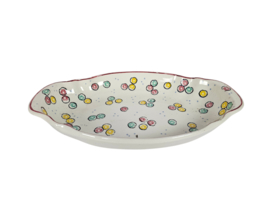 SMF Schramberg - Eva Zeisel - majolica - aardewerk - botervloot - fruitschaal - 2e kwart 20e eeuw