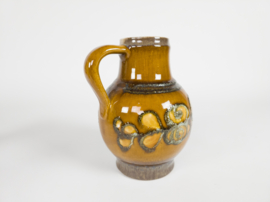 Sterhla keramik - Vintage  oorvaas - Strehla GDR  -   fat lava  - geel - 60's
