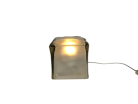 Ikea - Kubuslamp - Iviken -  ijsklontje - frosted glass - model B002 - 1990's