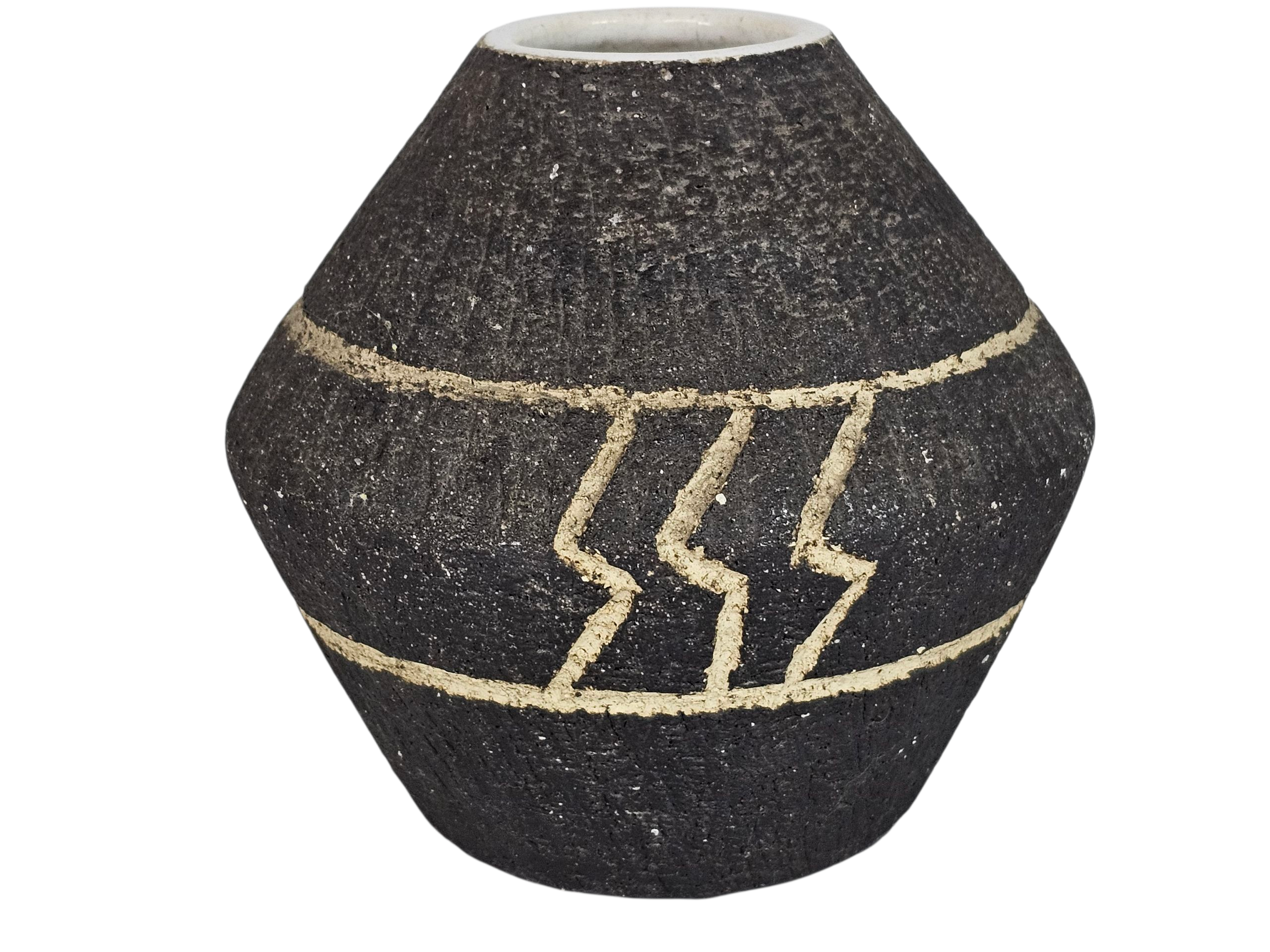 Pieter Groeneveldt -  sgraffito vaas - aardewerk - Made in Holland - 60's