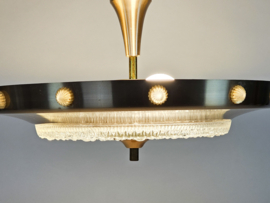 Vintage -  Lakro style - Ufo hanglamp - 'Champagne gold' - glas - 70s