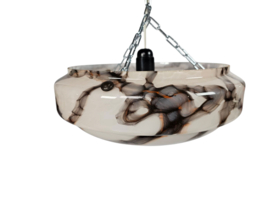 Art Deco - gemarmerd glas - schaallamp - 2e kwart 20e eeuw