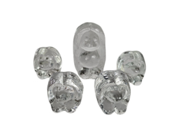 Bergdala - Glasbruk - Peter Johansson - Zweden - Paperweights (5) - kristal - 70's