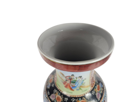 Vintage - Satsuma Geisha - XL Vaas - porselein - China - 3e kwart 20e eeuw