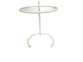 Design Side table - Eileen Gray stijl -  metaal - glas - 80s