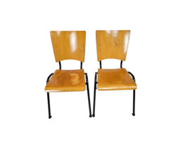 Marko - Ynske Kooistra - schoolstoel - industrieel - hout - metaal -60's