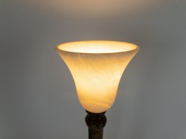 Pegasan - Albast - natuursteen -  tafellamp - kelklamp - Hollywood Regency stijl - Spanje - 70's