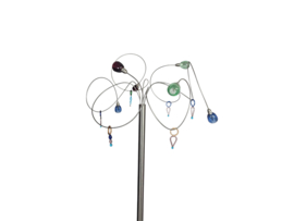 Harco Loor - Strawberry - murano -  6 lichts - dimmer - 1990's