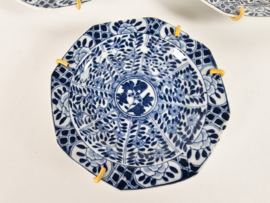 Mosa - Kangxi stijl - 3 x bordje - decor Peterselie - Maastricht - 1901