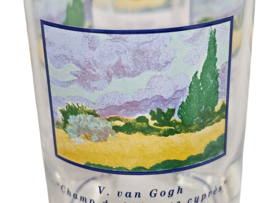 Ricard - van Gogh - 'Champ de ble avec cypres' - 6 glazen in originele box - 1990's