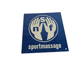 Emaille wandbord - Sportmassage - 1954 - NSF sportmassage -