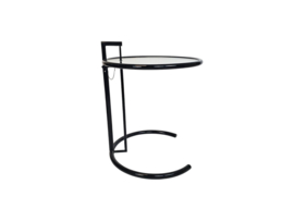 Design Side table - Eileen Gray stijl -  metaal - glas - 80s