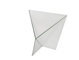 Dutch design - Mart van Schijndel - vaas 'Delta' - glas - gesigneerd - 1981