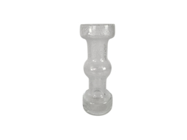 Leerdam glas - design Floris Meydam -  Dikwandig - transparant met ingesloten luchtbellen -  70's