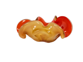 Murano - zeester vormige - asbak - oranje/geel/oker kleurig - 60's