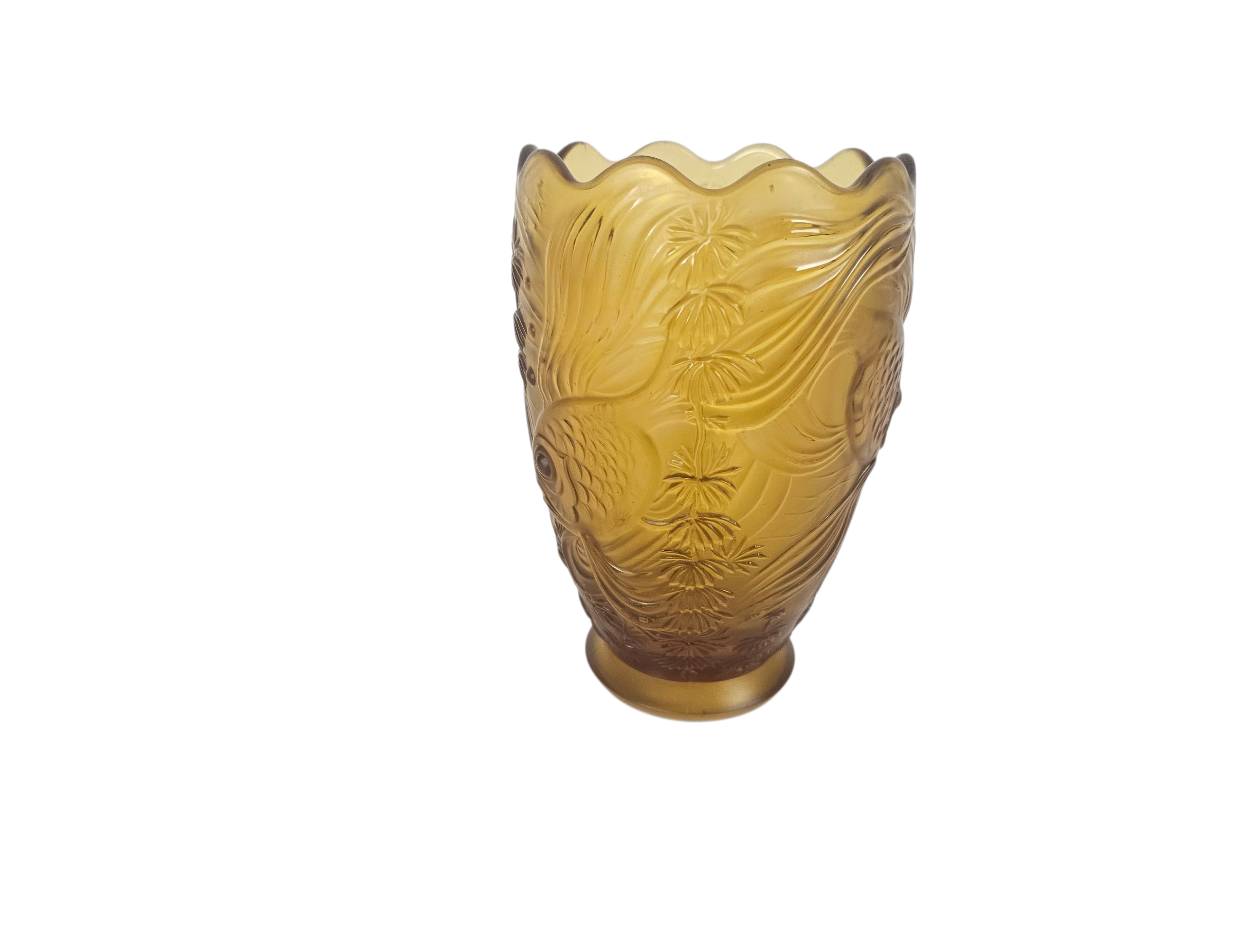 Josef Inwald - Barolac - "Koi karper" - persglazen vaas - gesatineerd glas - model "Poison" - 1930's