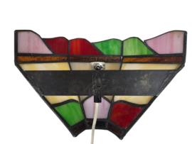 Wandlamp - Tiffany stijl - glas en lood - 3e kwart 20e eeuw