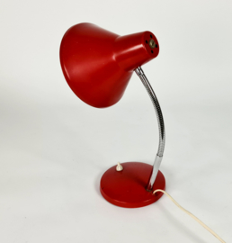 Hala Zeist - bureaulamp - rood - flexibele hals - 60's