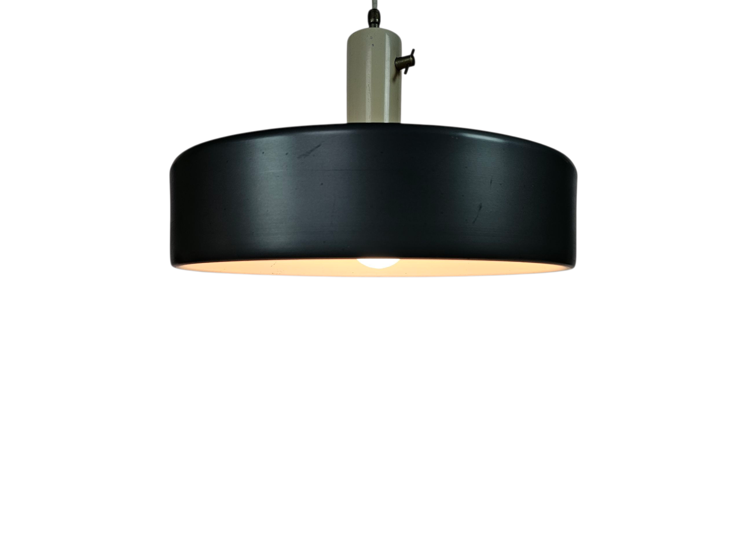 Anvia Almelo - J. Hoogervorst - "model 4017"  - Ufo hanglamp -  antraciet - Dutch design - 60's